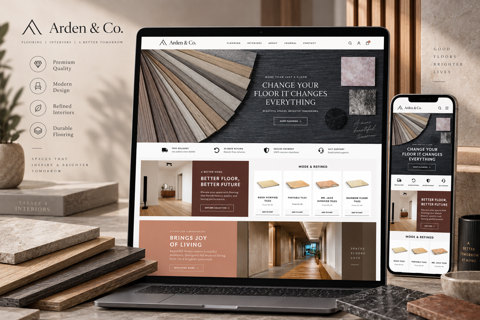 Arden & Co flooring website template
