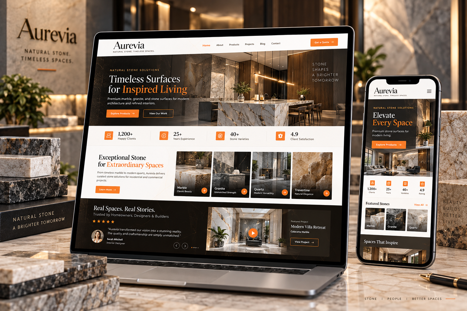 Aurevia flooring website template