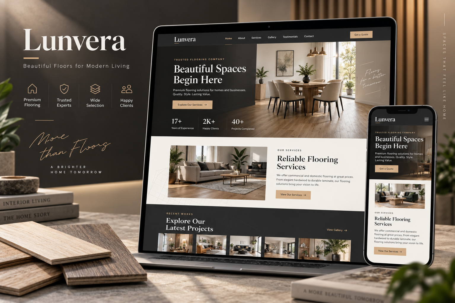 Lunvera flooring website template
