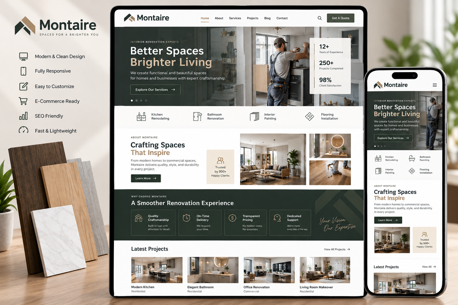 Montaire flooring website template