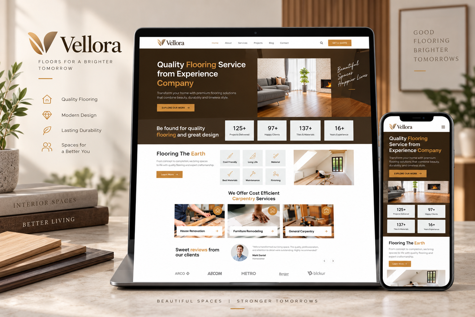 Vellora flooring website template