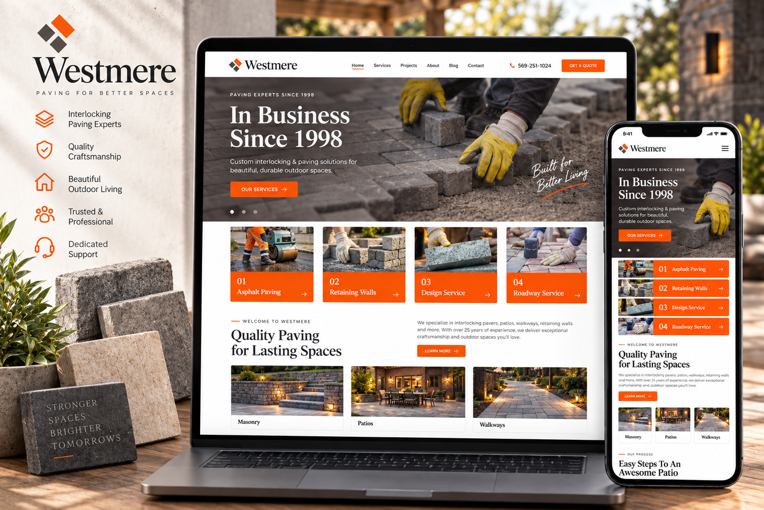 Westmere flooring website template