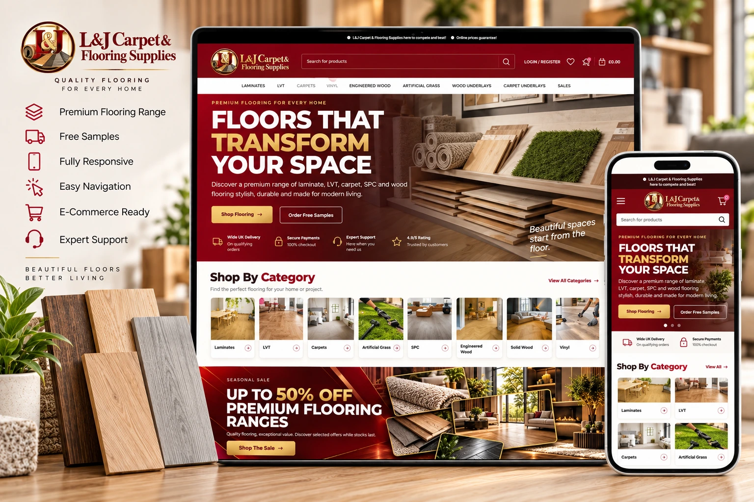 Demo 5 flooring website